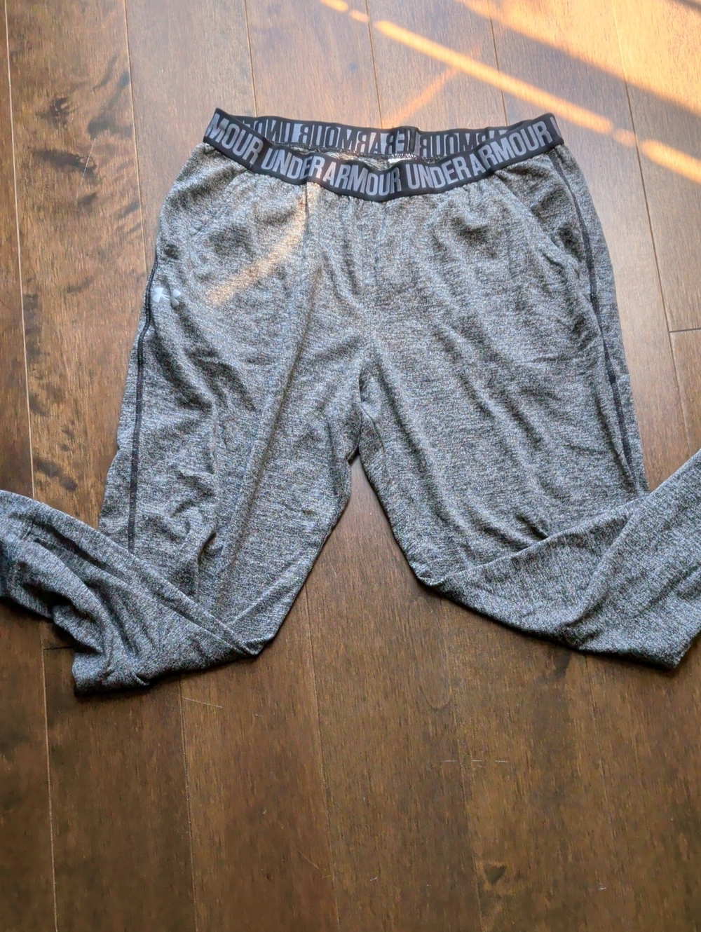 Under Armour Heather Gray Performance Joggers with Branded Waistband